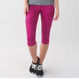 Lululemon Run: Top Speed Crop - Ace Spot Pink